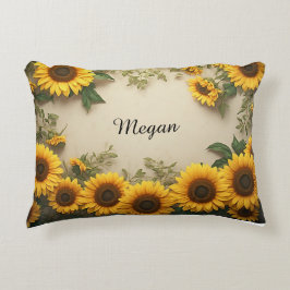 Elegant Sunflower Arrangement Illustration Dekokissen