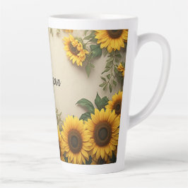 Elegant Sunflower Arrangement Illustration Milchtasse