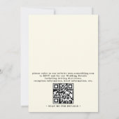 Elegant Sunflower Rustic Modern QR Code Wedding Einladung (Rückseite)