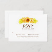 Elegant Sunflower Wedding RSVP (Vorne/Hinten)