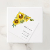 Elegant Sunflower Wedding Watercolor Vielen Dank Geschenkanhänger (Beispiel)