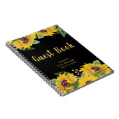 Elegant Sunflowers and Foliage Birthday Guest Book Notizblock (Rechte Seite)