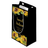 Elegant Sunflowers and Foliage Sweet Sixteen Kleine Geschenktüte (Vorderseite Schrägansicht)