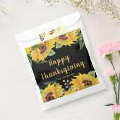 Elegant Sunflowers and Foliage Thanksgiving Party Geschenktütchen (Versiegelt)