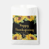 Elegant Sunflowers and Foliage Thanksgiving Party Geschenktütchen (Vorderseite)