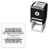 Elegant Sunflowers Border Name Return Address Permastempel (Beispiel)