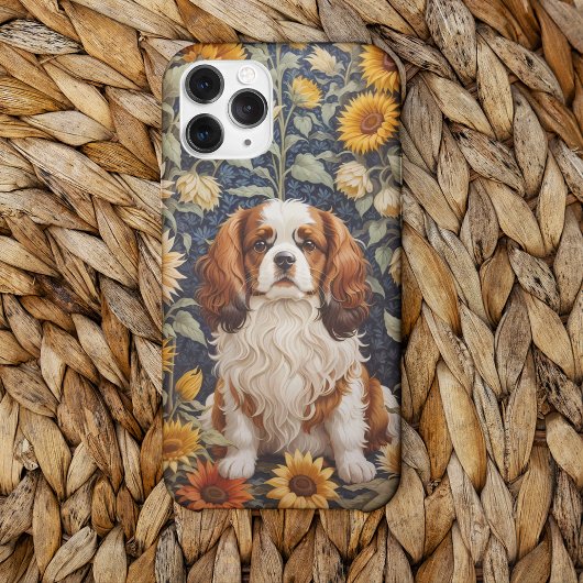 Elegant Sunflowers Cavalier King Charles Spaniel Case-Mate iPhone Hülle
