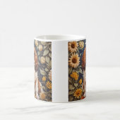 Elegant Sunflowers Cavalier King Charles Spaniel Kaffeetasse (Mittel)