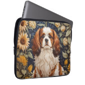 Elegant Sunflowers Cavalier King Charles Spaniel Laptopschutzhülle (Vorne Rechts)