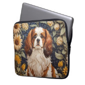 Elegant Sunflowers Cavalier King Charles Spaniel Laptopschutzhülle (Vorderseite Links)