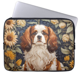 Elegant Sunflowers Cavalier King Charles Spaniel Laptopschutzhülle