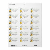 Elegant Sunflowers Eukalyptus Greenerity Adresse Adressaufkleber (Vorne)