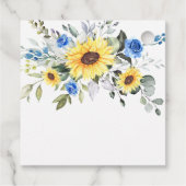 Elegant Sunflowers Eukalyptus Greenerity Wedding F Geschenkanhänger (Rückseite)