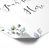 Elegant Sunflowers Eukalyptus Greenery Custom Poster (Ecke)