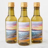 Elegant Sunset Beach Tropical Summer Elegant Weinetikett (Flaschen)
