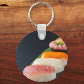 Elegant Sushi Keychain – Nigiri on Bamboo Leaf Schlüsselanhänger (Rückseite)