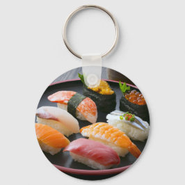 Elegant Sushi Platter Keychain – SUSHIMI Style Schlüsselanhänger