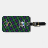 Elegant Sutherland Clan Gold Monogram Script Name Gepäckanhänger (Vorderseite horizontal)