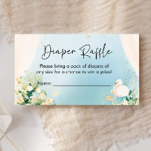 Elegant Swan Baby Duwer Diaper Raffle