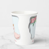 Elegant Swan Baby Shower Pappbecher (Links)