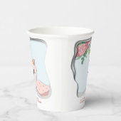 Elegant Swan Baby Shower Pappbecher (Rechts)