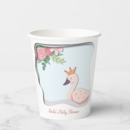 Elegant Swan Baby Shower Pappbecher