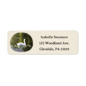 Elegant Swan Easy Custom Return Address Labels (Vorne)