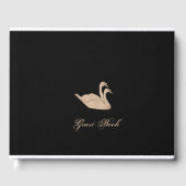 Elegant Swan Gästebuch (Vorderseite)