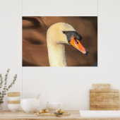 Elegant Swan Head Portrait Poster (Küche)