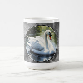 Elegant Swan is Swimming in Water Kaffeetasse