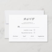 Elegant Swan Love Wedding Response Card RSVP Karte (Vorderseite)