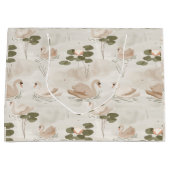 Elegant swan pattern pattern große geschenktüte (Vorderseite)