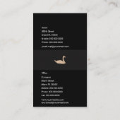 Elegant Swan Visitenkarte (Rückseite)