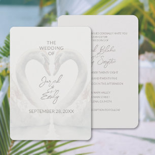 Elegant Swan Wedding Einladung