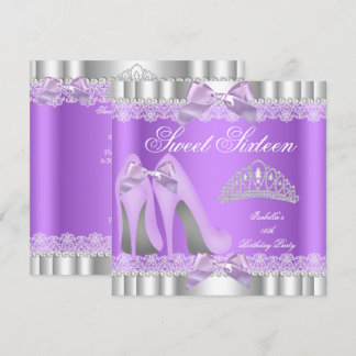 Elegant Sweet 16 16 . Geburtstag Party Lavender La Einladung