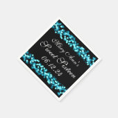 Elegant Sweet 16 Birthday Hollywood Glam Türkis Serviette (Ecke)