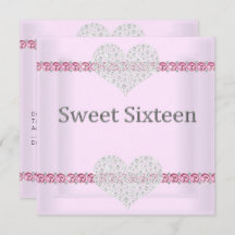 ELEGANT SWEET 16 Diamant Heart Pink