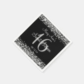 Elegant Sweet 16 Geburtstagsparty Glitzern Silver Serviette (Ecke)