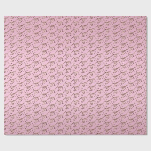 Elegant Sweet 16 in Rosa und Gold Geschenkpapier (Flach)