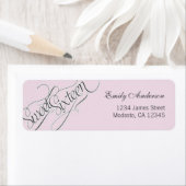 Elegant Sweet 16 Rücksendeadresse-Etikett in Pink (Insitu)