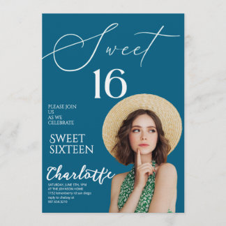 Elegant Sweet 16 Save the Date Birthday Einladung