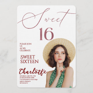 Elegant Sweet 16 Save the Date Birthday Einladung