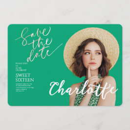 Elegant Sweet 16 Save the Date Birthday Einladung
