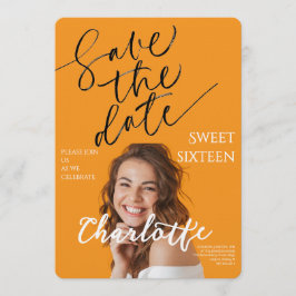 Elegant Sweet 16 Save the Date Birthday Einladung