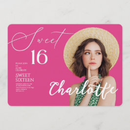 Elegant Sweet 16 Save the Date Birthday Einladung