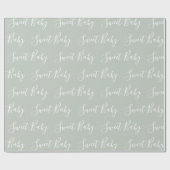 Elegant Sweet Baby Sage Green Geschenkpapier (Flach)