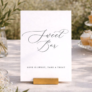 Elegant Sweet Bar Wedding Sign Einladung