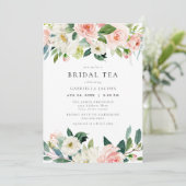 Elegant & Sweet Blush Pink Bridal Tea Einladung (Stehend Vorderseite)