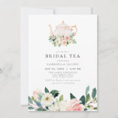 Elegant & Sweet Blush Pink Bridal Tea Einladung (Vorderseite)