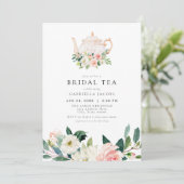 Elegant & Sweet Blush Pink Bridal Tea Einladung (Stehend Vorderseite)